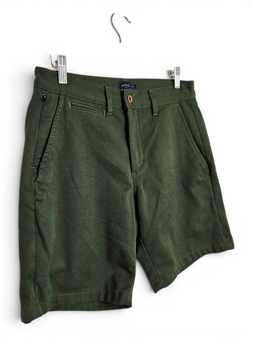 Taylor Stitch Civic Lloyd Shorts Mens 31 Merino 4S  Wool Commuter Olive